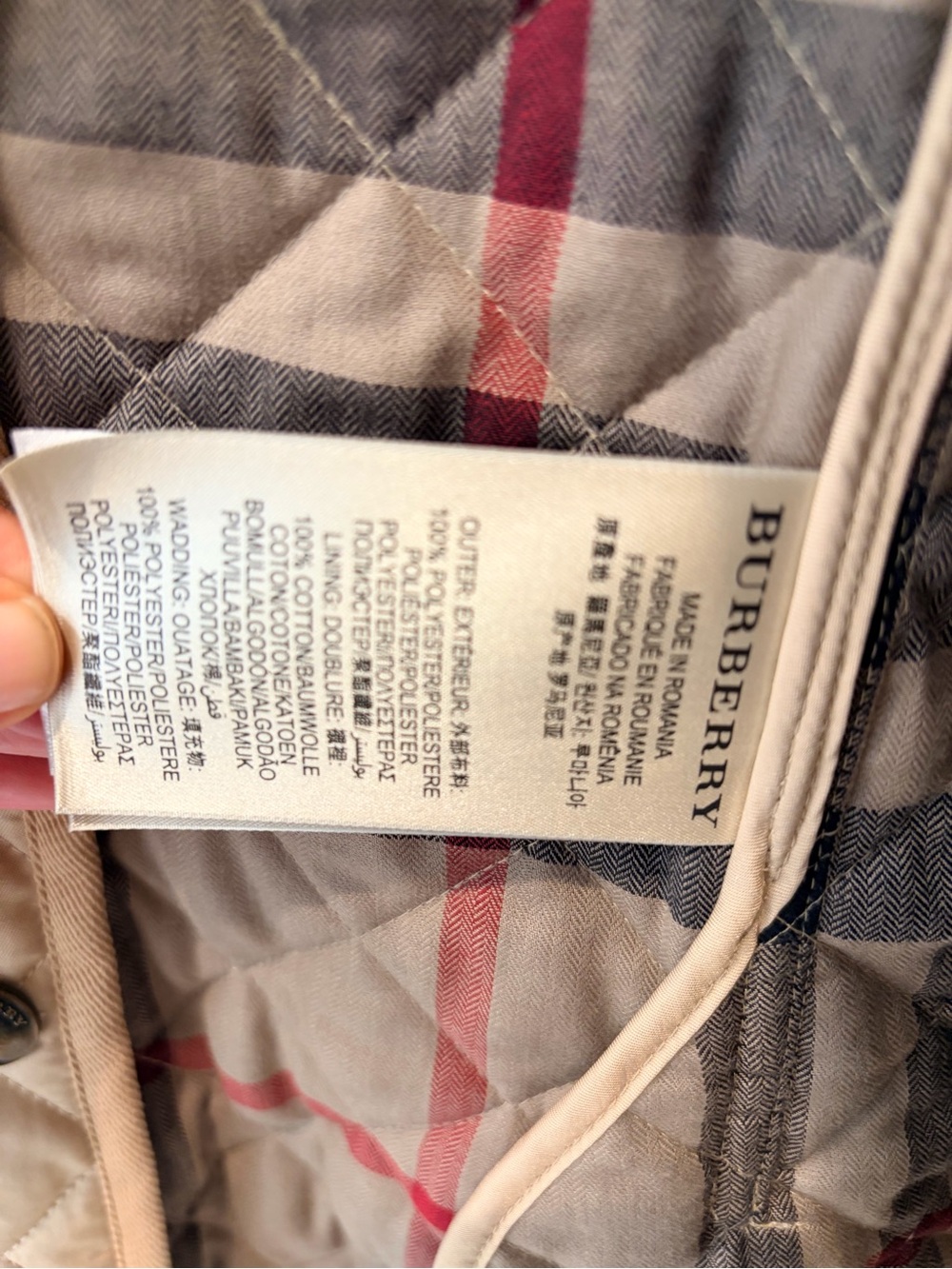 Burberry Brit Quilted Tan Jacket Small. Like new. Classic/Old Money/NonSmoking - Picture 6 of 9